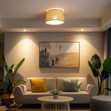 Brilagi - LED επιφανειακό φωτιστικό οροφής CERIA 1xE27/40W/230V διάμ. 35 cm μπεζ