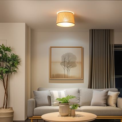 Brilagi - LED επιφανειακό φωτιστικό οροφής CERIA 1xE27/40W/230V διάμ. 35 cm μπεζ