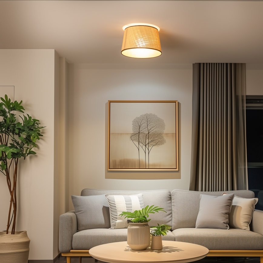 Brilagi - LED επιφανειακό φωτιστικό οροφής CERIA 1xE27/40W/230V διάμ. 35 cm μπεζ