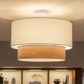 Brilagi - LED επιφανειακό φωτιστικό οροφής CERIA 1xE27/60W/230V διάμ. 50 cm λευκό/μπεζ