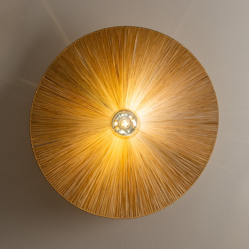 Brilagi - LED επιφανειακό φωτιστικό οροφής CERIA BOHO 1xE27/40W/230V Ø 80 cm από ραφία