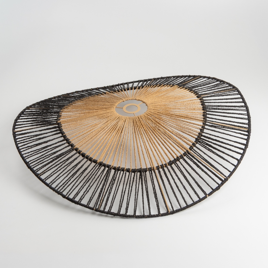 Brilagi - LED επιφανειακό φωτιστικό οροφής CERIA BOHO 1xE27/40W/230V Ø 80 cm μαύρο/καφέ