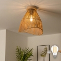 BRILAGI - LED επιφανειακό φωτιστικό οροφής CERIA BOHO 1xE27/40W/230V διάμ. 30 cm καφέ/φινίρισμα δρυός