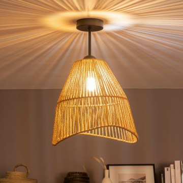 Brilagi - LED επιφανειακό φωτιστικό οροφής CERIA BOHO 1xE27/60W/230V Ø 30 εκ. μαύρο/καφέ