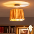 BRILAGI - LED επιφανειακό φωτιστικό οροφής CERIA BOHO 1xE27/60W/230V Ø 30 εκ. μαύρο/ραφία