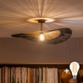 BRILAGI - LED επιφανειακό φωτιστικό οροφής CERIA BOHO 1xE27/60W/230V Ø 80 εκ. μαύρο/καφέ