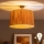 Brilagi - LED Επιφανειακό φωτιστικό οροφής CERIA BOHO 1xE27/60W/230V διάμ. 50 cm μαύρο/ραφία
