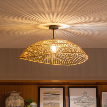 Brilagi - LED επιφανειακό φωτιστικό οροφής CERIA BOHO 1xE27/60W/230V, διάμ. 70 εκ., μαύρο/καφέ