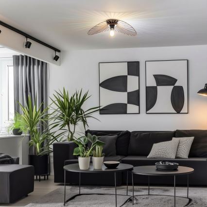 Brilagi - LED Επιφανειακό Φωτιστικό Οροφής CERIA WIRE 1xE27/40W/230V 40x56 cm μπρονζέ