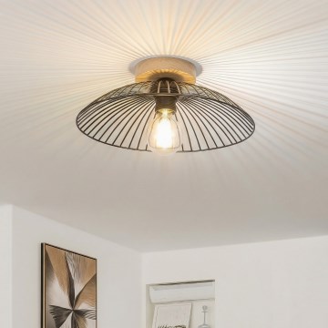 Brilagi - LED Επιφανειακό φωτιστικό οροφής CERIA WIRE 1xE27/40W/230V Ø 26 cm μαύρο/δρυς