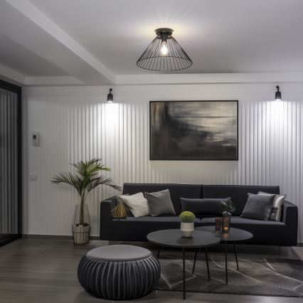 Brilagi - LED επιφανειακό φωτιστικό οροφής CERIA WIRE 1xE27/40W/230V Ø 45 cm μαύρο