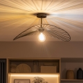 Brilagi - LED Επιφανειακό φωτιστικό οροφής CERIA WIRE 1xE27/60W/230V 40x56 cm μαύρο