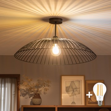 Brilagi - LED επιφανειακό φωτιστικό οροφής CERIA WIRE 1xE27/60W/230V Ø 60 cm μαύρο