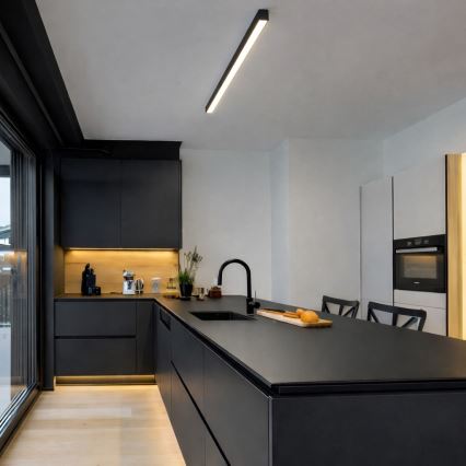 Brilagi - Επιφανειακό φωτιστικό οροφής LED FULLDAY LED/20/30/40W/230V 2700/4000/6000K 120 cm UGR19 μαύρο