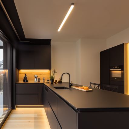 Brilagi - LED επιφανειακό φωτιστικό οροφής FULLDAY LED/30/40/50W/230V 2700/4000/6000K 150 cm UGR19 μαύρο