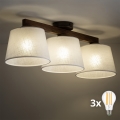 BRILAGI - LED επιφανειακό φωτιστικό οροφής LATTE 3xE27/15W/230V πεύκο/λευκό