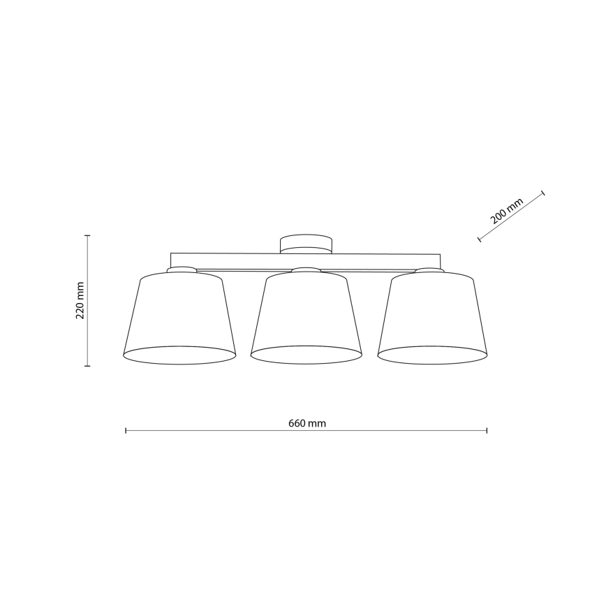 BRILAGI - LED επιφανειακό φωτιστικό οροφής LATTE 3xE27/15W/230V πεύκο/λευκό