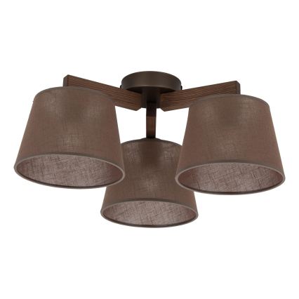 BRILAGI - LED Επιφανειακό φωτιστικό οροφής LATTE 3xE27/15W/230V πεύκο/καφέ