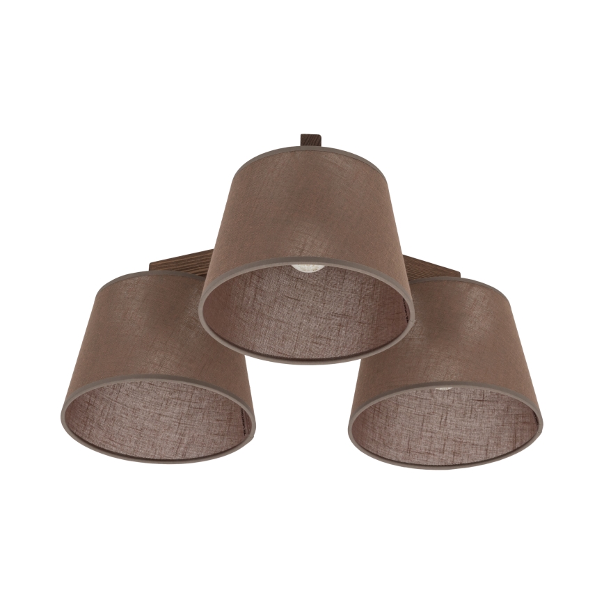 BRILAGI - LED Επιφανειακό φωτιστικό οροφής LATTE 3xE27/15W/230V πεύκο/καφέ