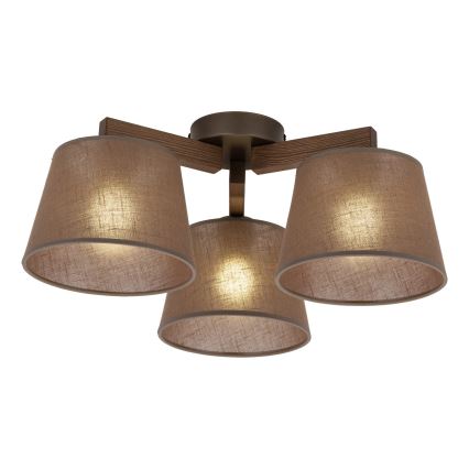 BRILAGI - LED Επιφανειακό φωτιστικό οροφής LATTE 3xE27/15W/230V πεύκο/καφέ