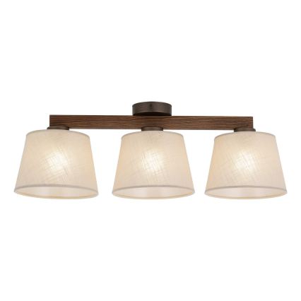 BRILAGI - LED Επιφανειακό Φωτιστικό Οροφής LATTE 3xE27/15W/230V πεύκο/μπεζ