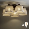 BRILAGI - LED επιφανειακό φωτιστικό οροφής LATTE 5xE27/15W/230V πεύκο/κρεμ
