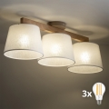 BRILAGI - LED Επιφανειακό φωτιστικό οροφής LATTE SABIA 3xE27/15W/230V πεύκο/λευκό