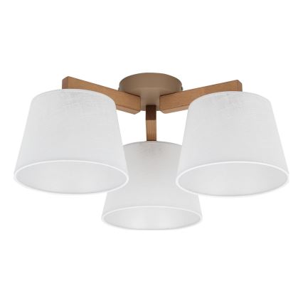 BRILAGI - LED επιφανειακό φωτιστικό οροφής LATTE SABIA 3xE27/15W/230V πεύκο/λευκό
