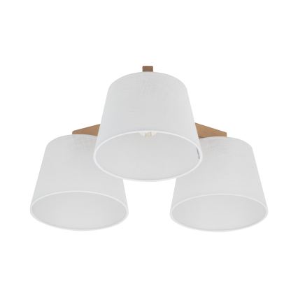 BRILAGI - LED επιφανειακό φωτιστικό οροφής LATTE SABIA 3xE27/15W/230V πεύκο/λευκό