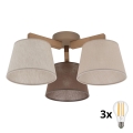 BRILAGI - LED επιφανειακό φωτιστικό οροφής LATTE SABIA 3xE27/15W/230V πεύκο/μίγμα
