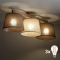 BRILAGI - LED Επιφανειακό φωτιστικό οροφής LATTE SABIA 3xE27/15W/230V πεύκο/μείγμα
