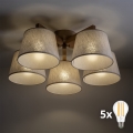 BRILAGI - LED Επιφανειακό φωτιστικό οροφής LATTE SABIA 5xE27/15W/230V πεύκο/κρεμ