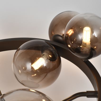 Brilagi - LED επιφανειακό φωτιστικό οροφής MILLA 10xG9/3W/230V καφέ/καπνιστό καφέ