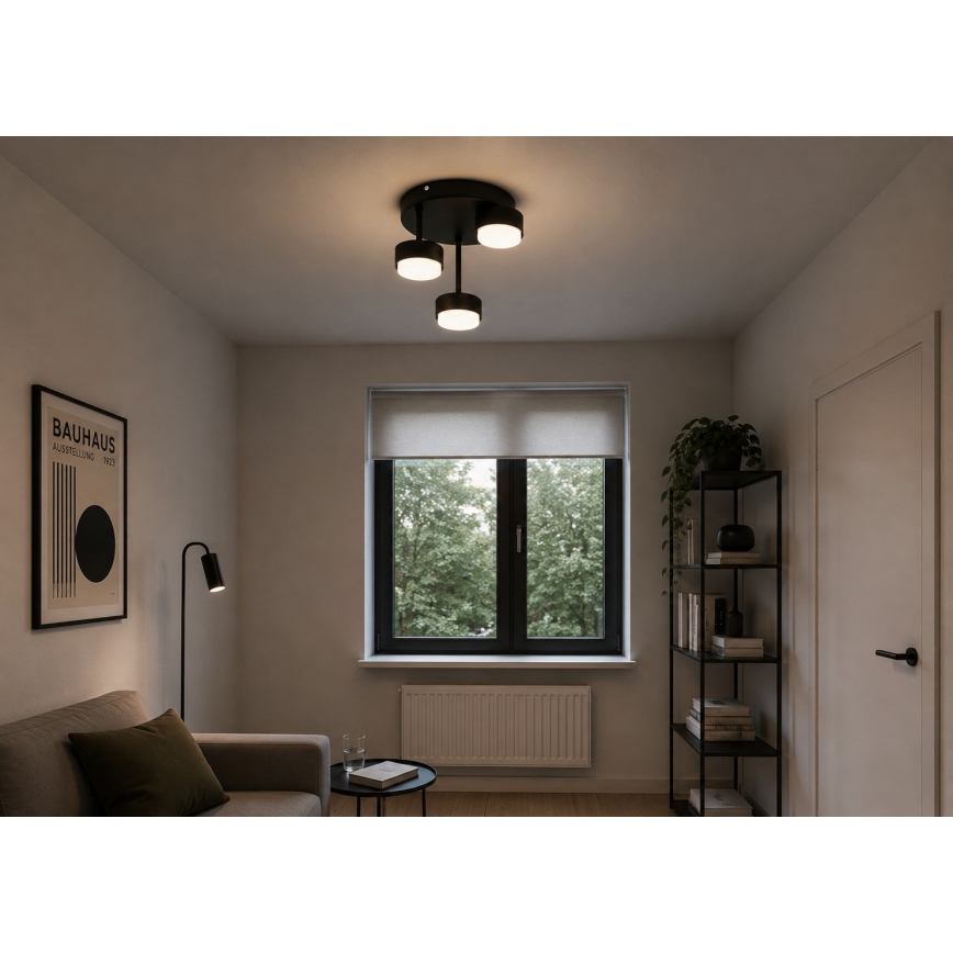 Brilagi - LED επιφανειακό φωτιστικό οροφής MONO 3xGX53/30W/230V μαύρο