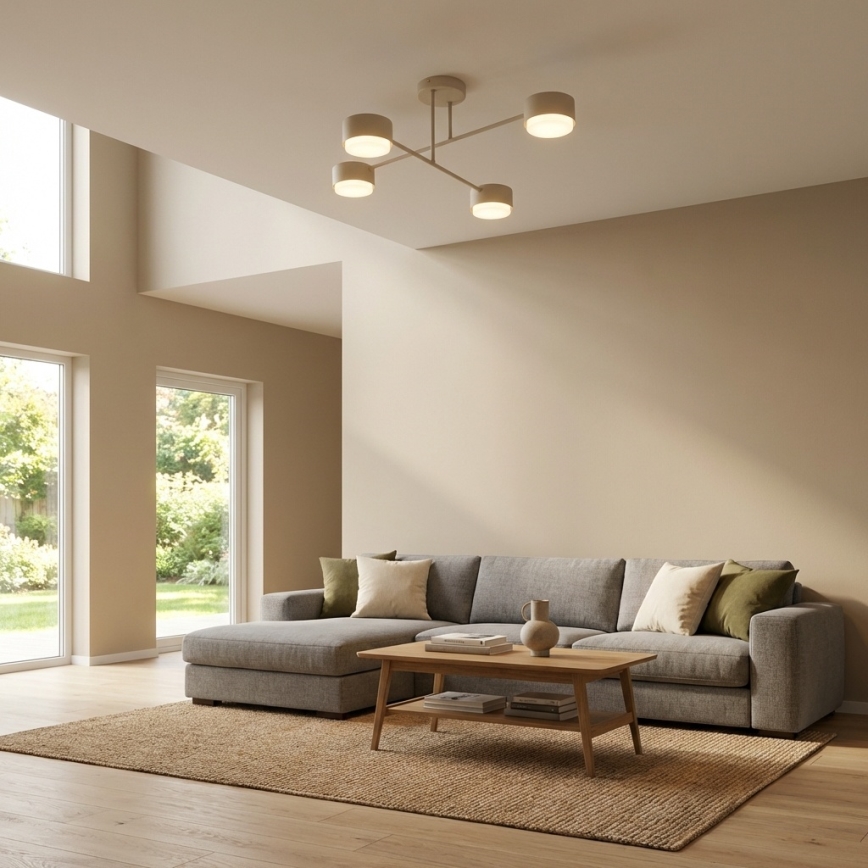 Brilagi - LED επιφανειακό φωτιστικό οροφής MONO 4xGX53/30W/230V μπεζ