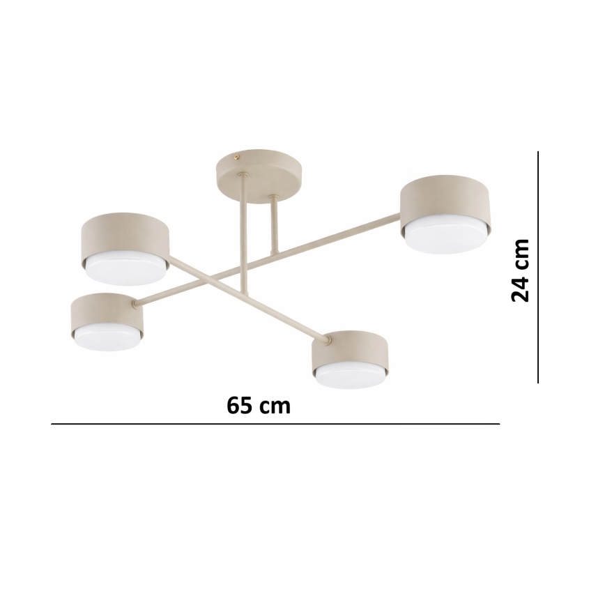 Brilagi - LED επιφανειακό φωτιστικό οροφής MONO 4xGX53/30W/230V μπεζ
