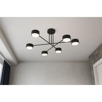 Brilagi - LED επιφανειακό φωτιστικό οροφής MONO 6xGX53/30W/230V μαύρο