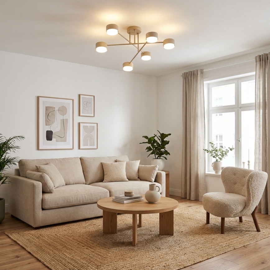 Brilagi - LED επιφανειακό φωτιστικό οροφής MONO 6xGX53/30W/230V μπεζ