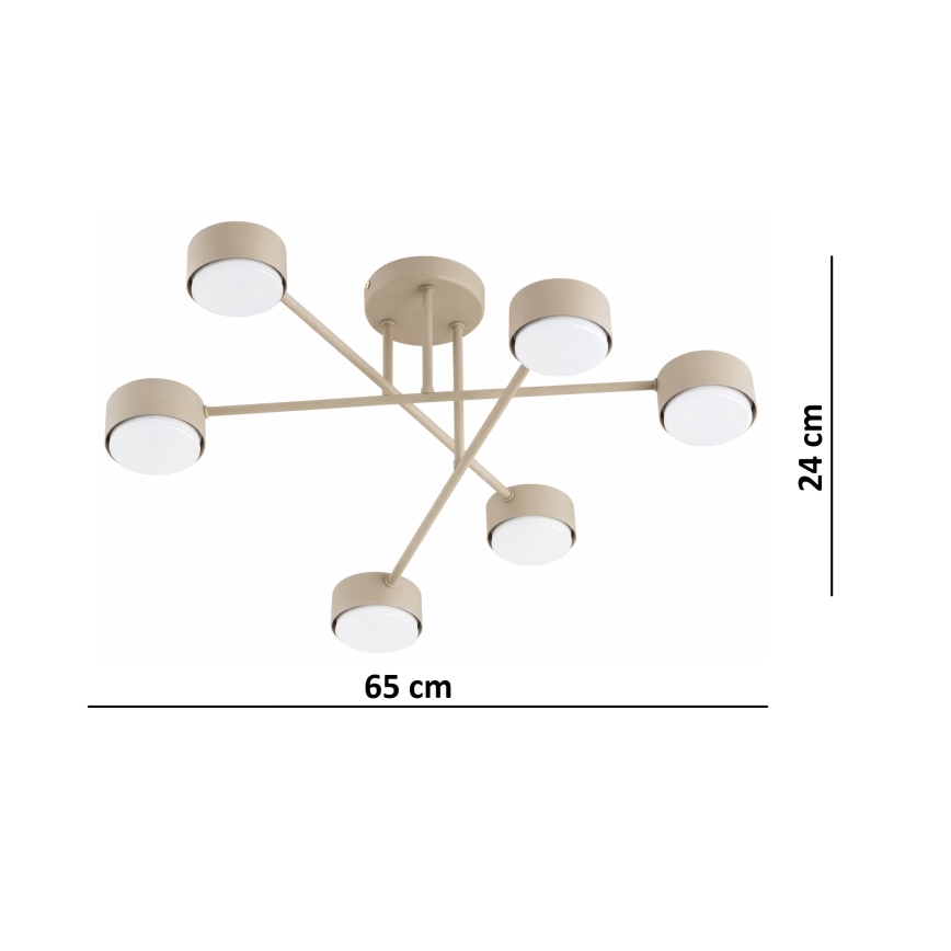 Brilagi - LED επιφανειακό φωτιστικό οροφής MONO 6xGX53/30W/230V μπεζ