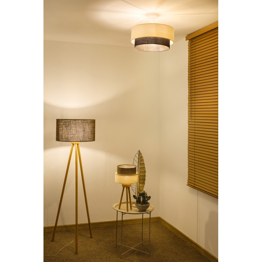 Brilagi - LED επιφανειακό φωτιστικό οροφής σε στυλ BOHO 1xE27/15W/230V Ø 40 cm κρεμ/καφέ