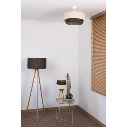 Brilagi - LED επιφανειακό φωτιστικό οροφής σε στυλ BOHO 1xE27/15W/230V Ø 40 cm κρεμ/καφέ