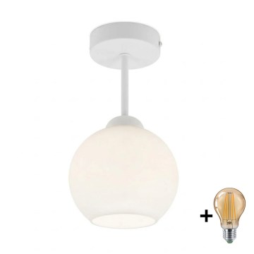 BRILAGI - LED επιφανειακό φωτιστικό οροφής RETRO GLASS 1xE27/60W/230V Ø 15 εκ. λευκό