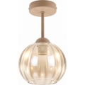 BRILAGI - LED Επιφανειακό φωτιστικό οροφής RETRO GLASS 1xE27/60W/230V Ø 18 cm μπεζ/καπνιστό μπεζ μπεζ