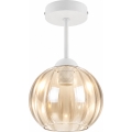 BRILAGI - LED Επιφανειακό φωτιστικό οροφής RETRO GLASS 1xE27/60W/230V διάμ. 18 cm λευκό/καπνιστό μπεζ