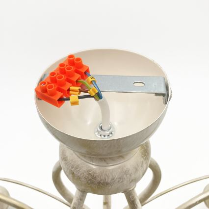 Brilagi - LED επιφανειακός πολυέλαιος ANTICO 5xE27/60W/230V 3000K λευκή πατίνα