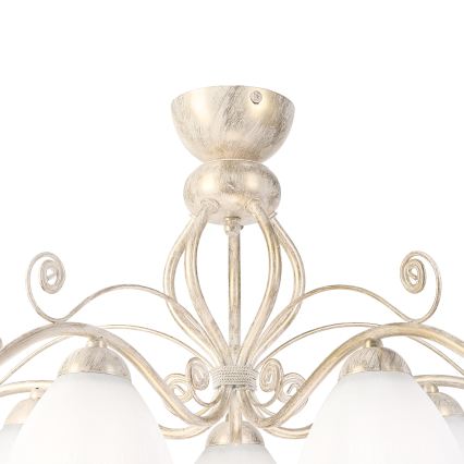 Brilagi - LED επιφανειακός πολυέλαιος ANTICO 5xE27/60W/230V 3000K λευκή πατίνα