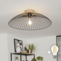 BRILAGI - LED επιφανειακός πολυέλαιος CERIA WIRE 1xE27/40W/230V Ø 60 εκ. μαύρο/δρυς