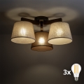 BRILAGI - LED Επιφανειακός πολυέλαιος LATTE 3xE27/15W/230V πεύκο/μικτό