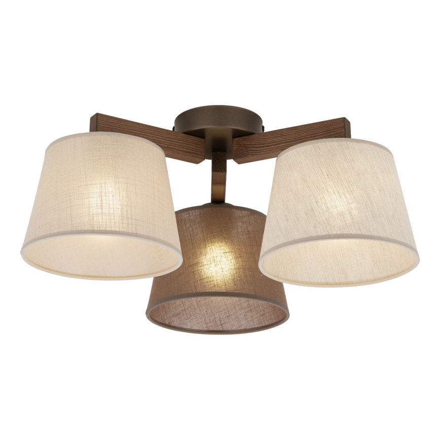 BRILAGI - LED Επιφανειακός πολυέλαιος LATTE 3xE27/15W/230V πεύκο/μικτό