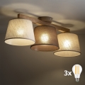 BRILAGI - LED Επιφανειακός πολυέλαιος LATTE 3xE27/15W/230V πεύκο/μείγμα
